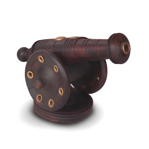 Karnataka Handcrafted Wooden Cannon Showpiece